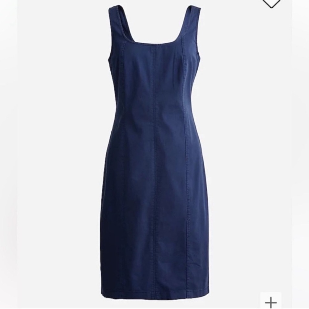J. Crew Fitted lightweight chino dress Size 0 Navy Blue